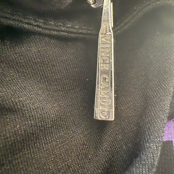 Vince Camuto Black and Multi Color Maxi Dress with Sheer Overlay - Picture 6 of 13